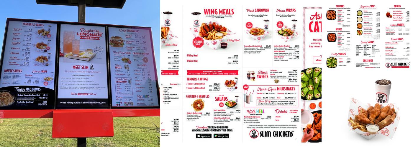 Slim Chickens Menu