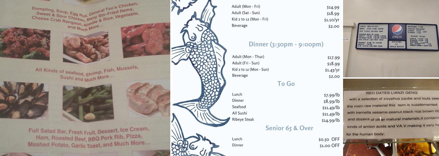 World Buffet Menu