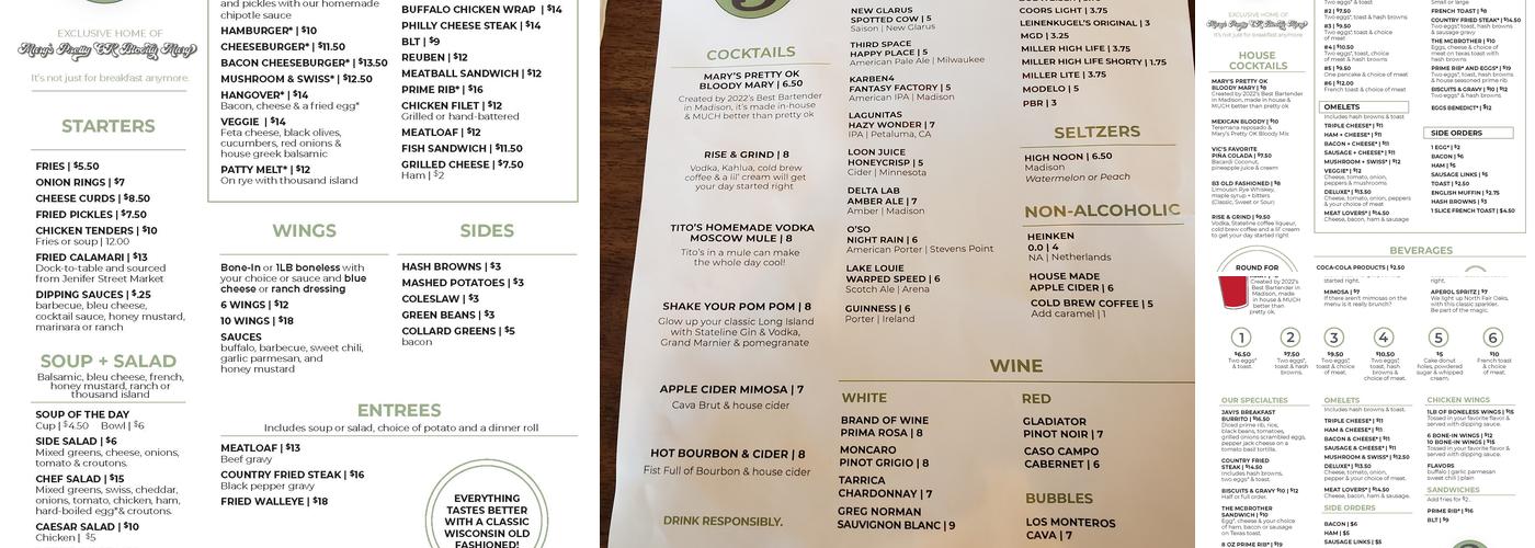 Brothers Three Bar & Grill Menu