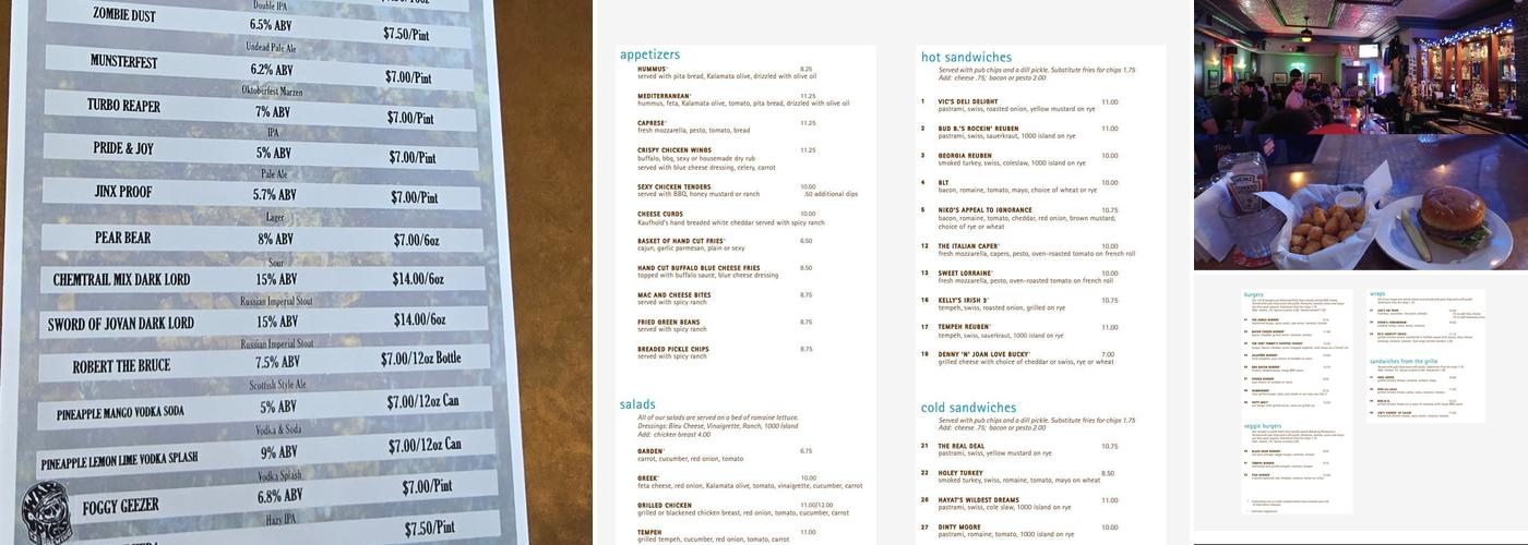 Argus BarGrille Menu