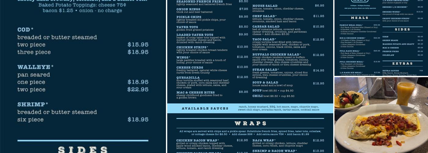 Monkeyshines Bar & Grill Menu