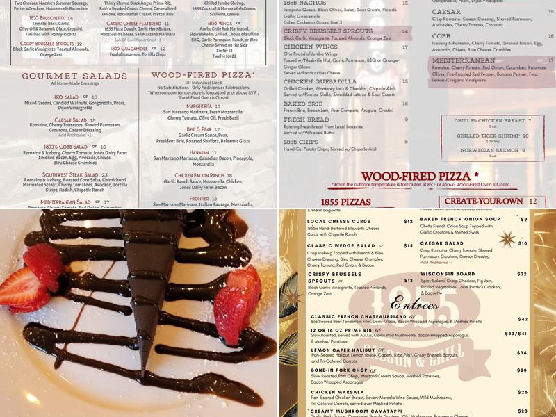 1855 Saloon and Grill Menu