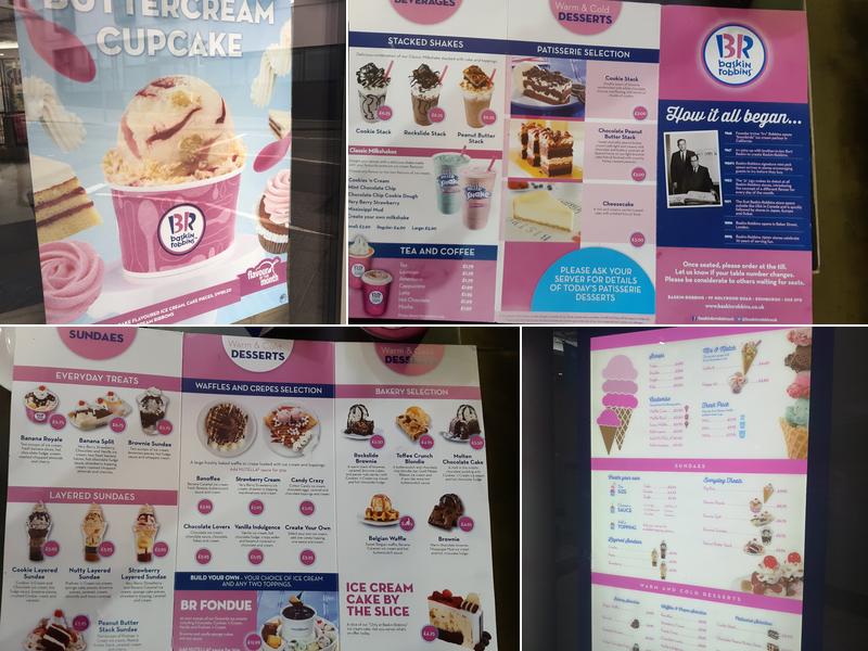 Baskin Robbins Menu