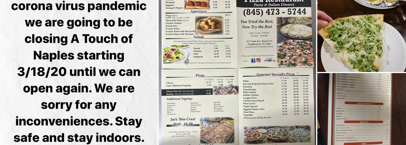 A Touch of Naples Menu