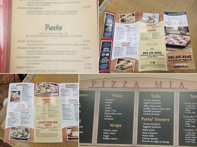Pizza Mia Menu