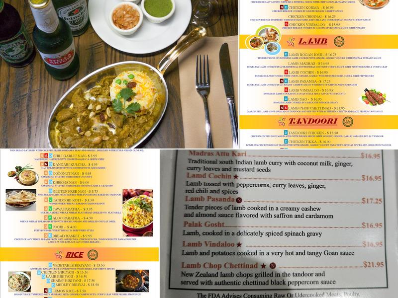 Tanjore Cuisine Of India Menu