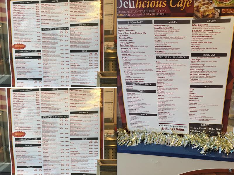 Delilicious Cafe Inc Menu
