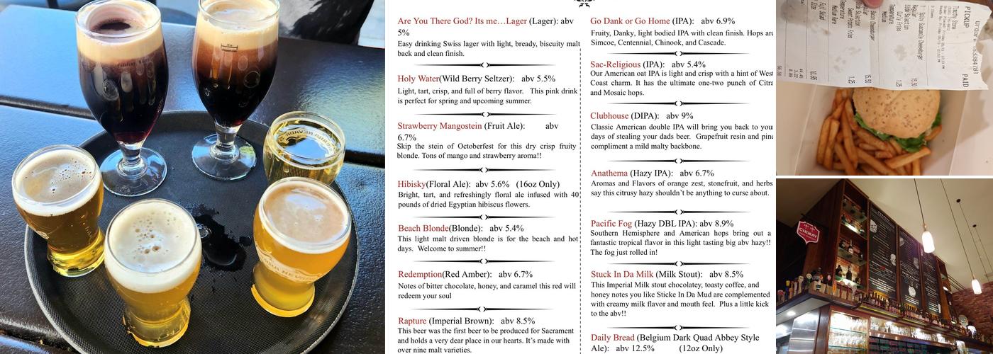 Burgers & Brew Menu