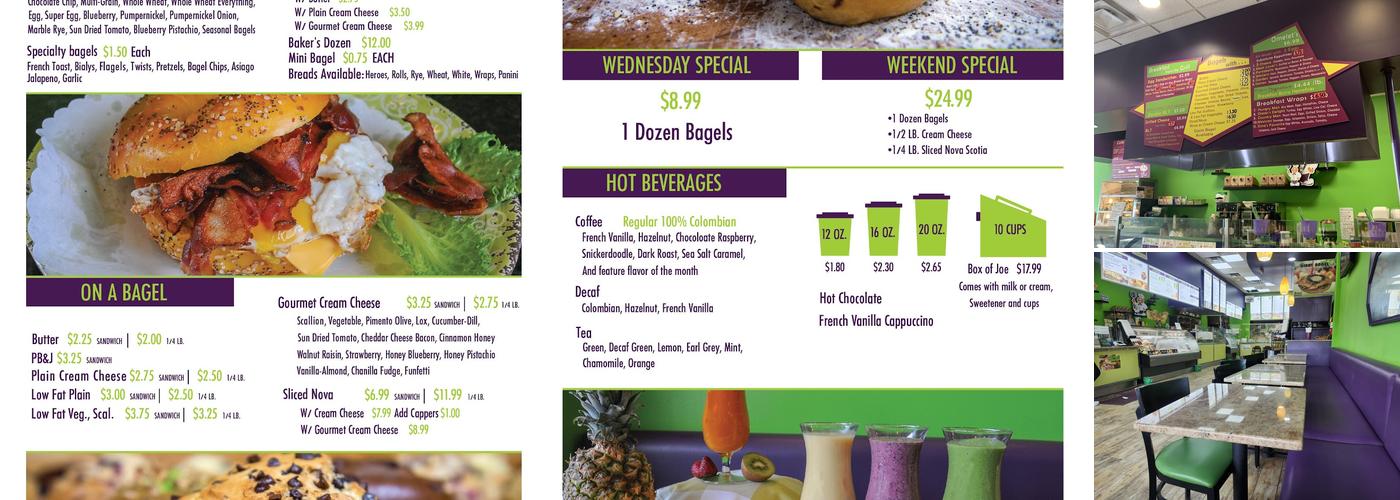 Bagel World Menu
