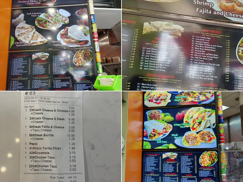 Fresco Tortillas Menu