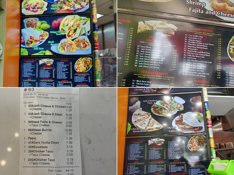 Fresco Tortillas Menu