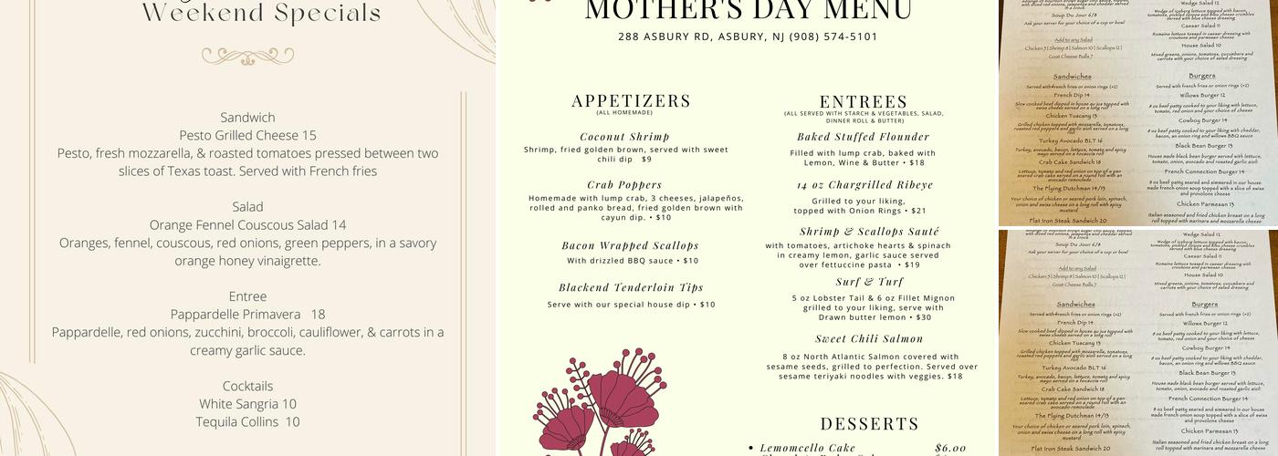 Willows Restaurant & Catering Menu