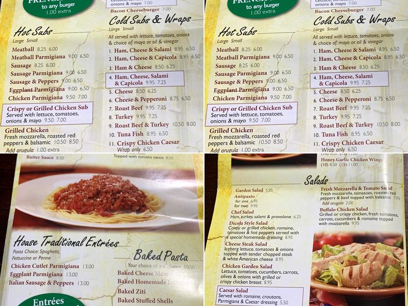 Dicola's Pizza Menu