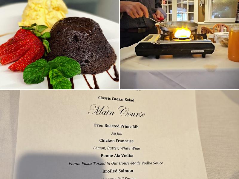 Mountain View Chalet Menu