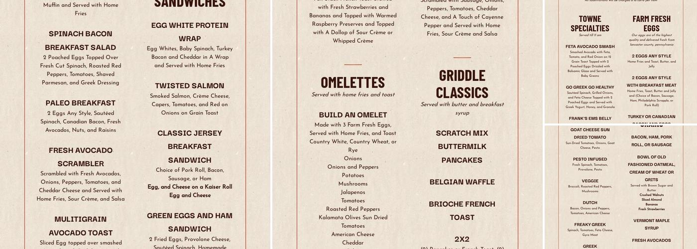 Towne Restaurant Menu