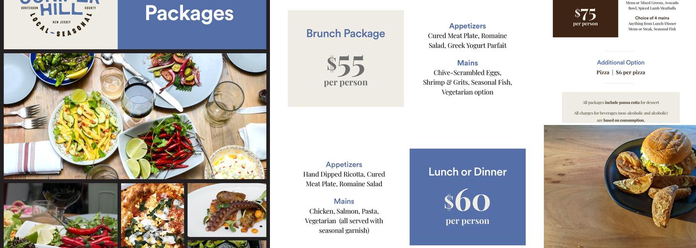 Juniper Hill Restaurant and Bar Menu