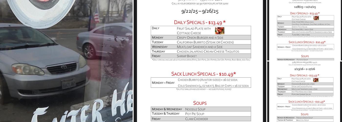 Richvale Cafe Menu
