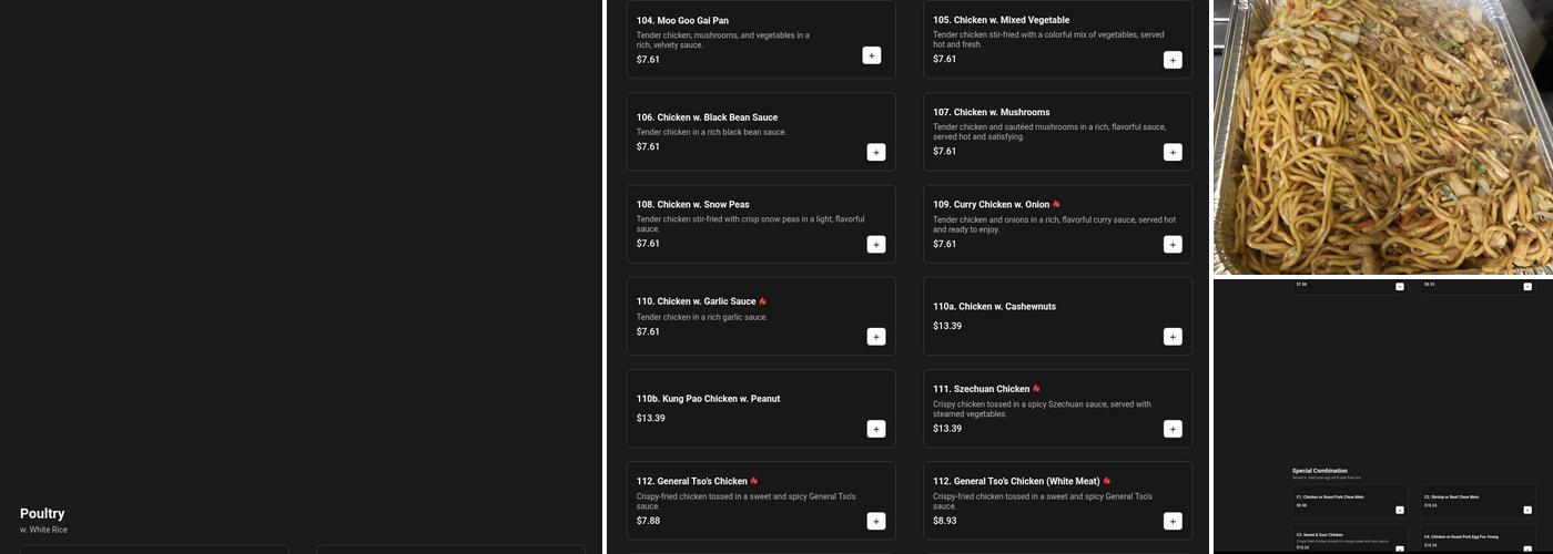 Yeung's Kitchen Menu