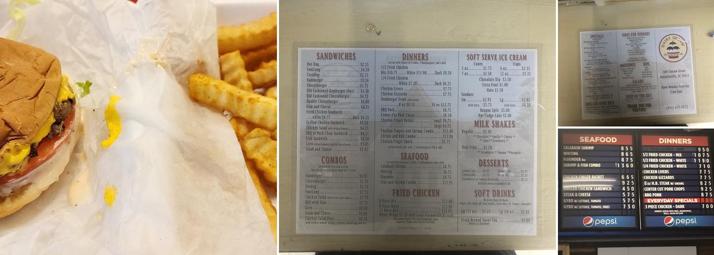 Dairy Dream Drive In Menu