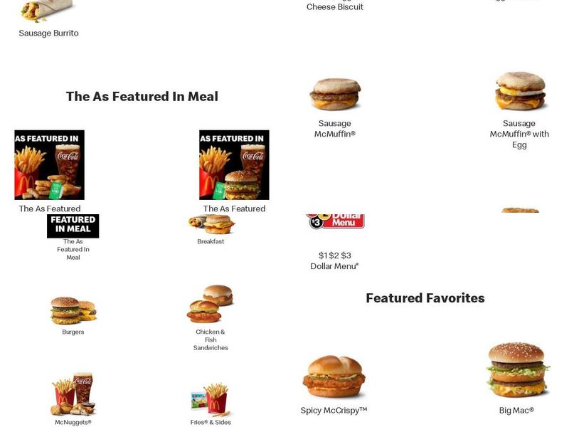 McDonald's Menu