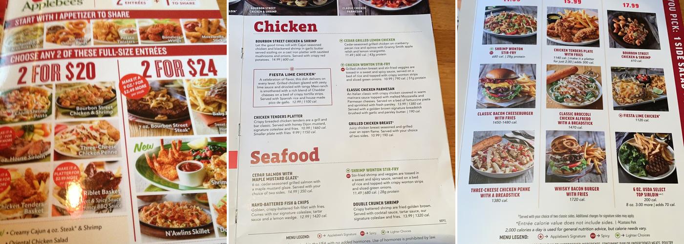 Applebee's Grill + Bar Menu