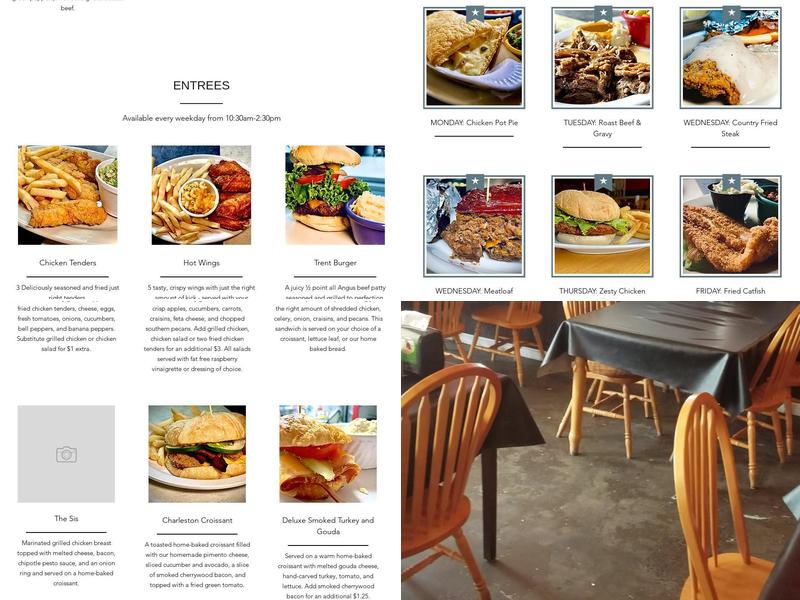 River's Edge Menu