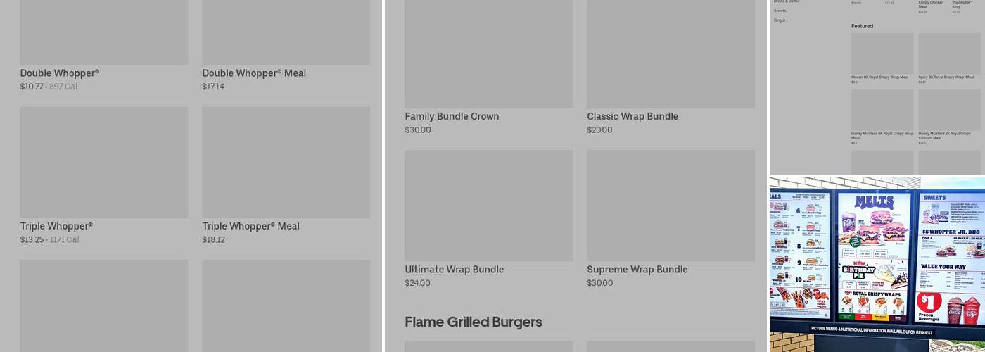Burger King Menu