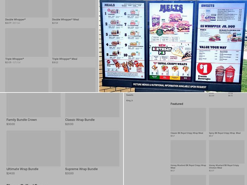 Burger King Menu