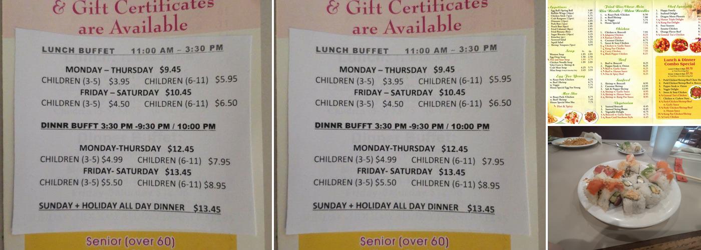 Kwando Buffet Menu