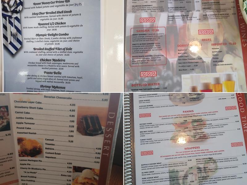 Odyssey Diner Menu