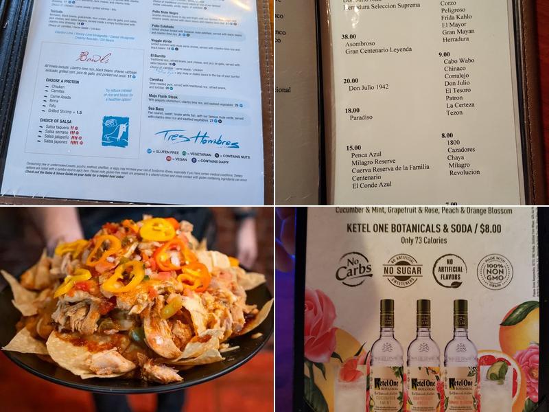 Tres Hombres Restaurant & Bar Menu