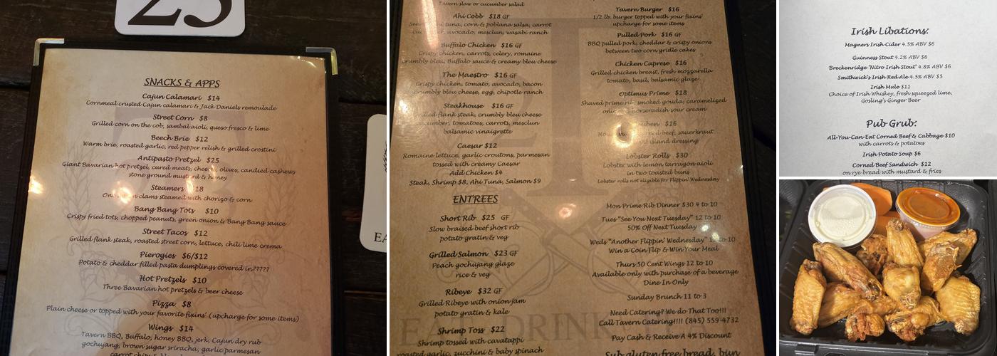 Tavern 23 Menu