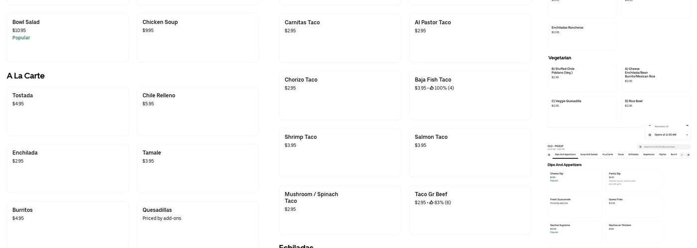 Cuco’s Mexican Restaurant And Grocery Menu