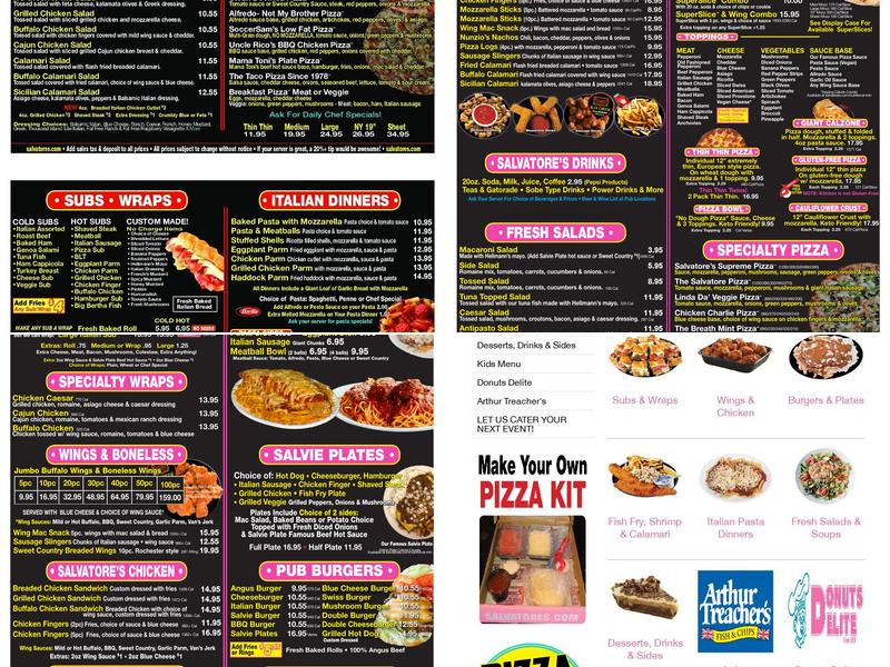 Salvatore's Old Fashioned Pizzeria Menu