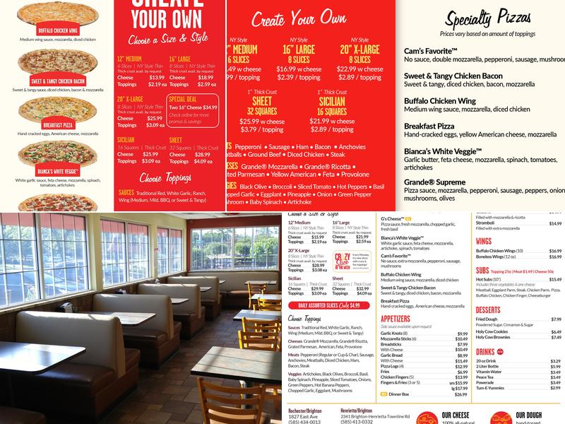 Cam's Pizzeria Menu