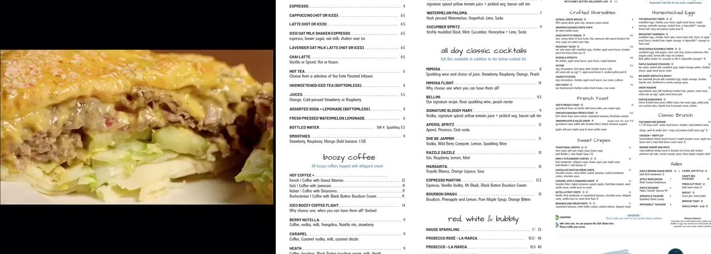 Simply Crêpes Cafe and Catering of Pittsford Menu