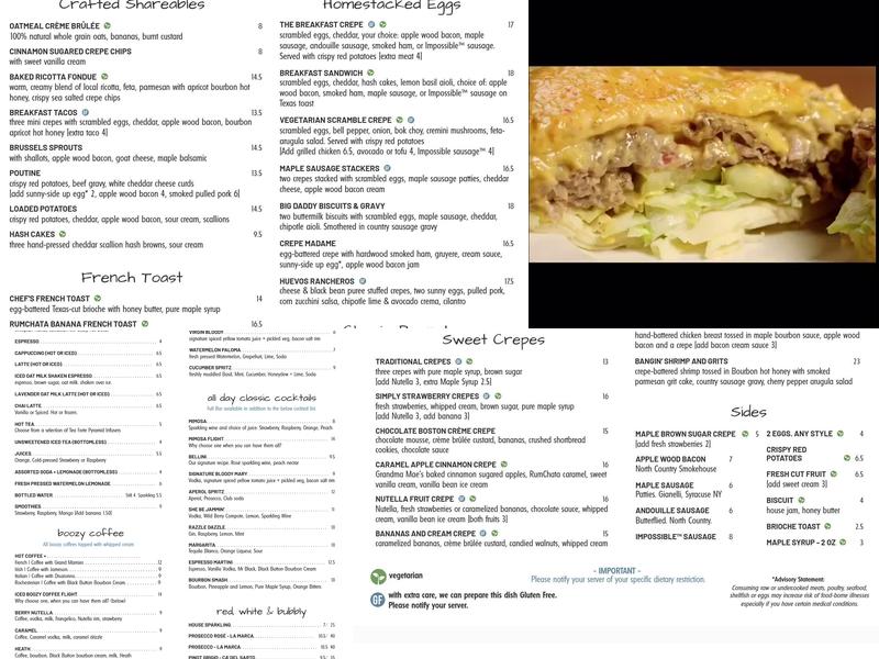 Simply Crêpes Cafe and Catering of Pittsford Menu