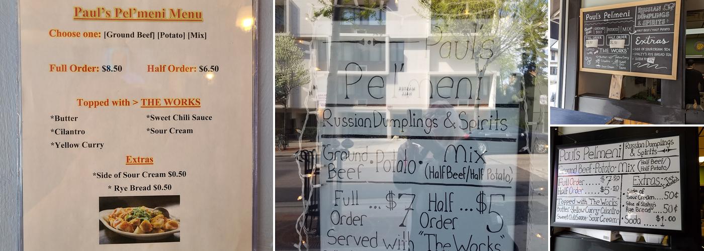 Paul's Pel'meni Menu