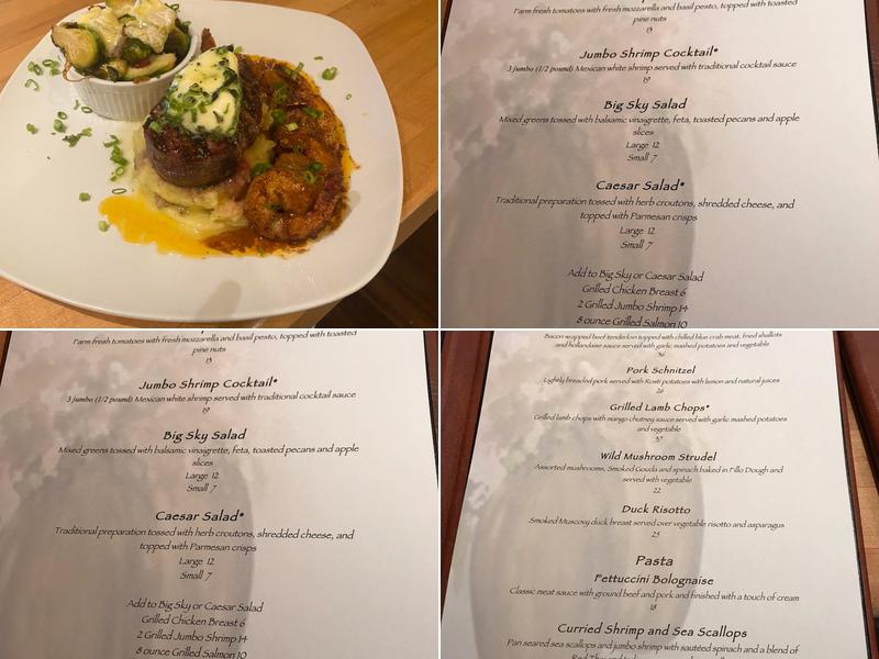 Big Sky Restaurant Menu