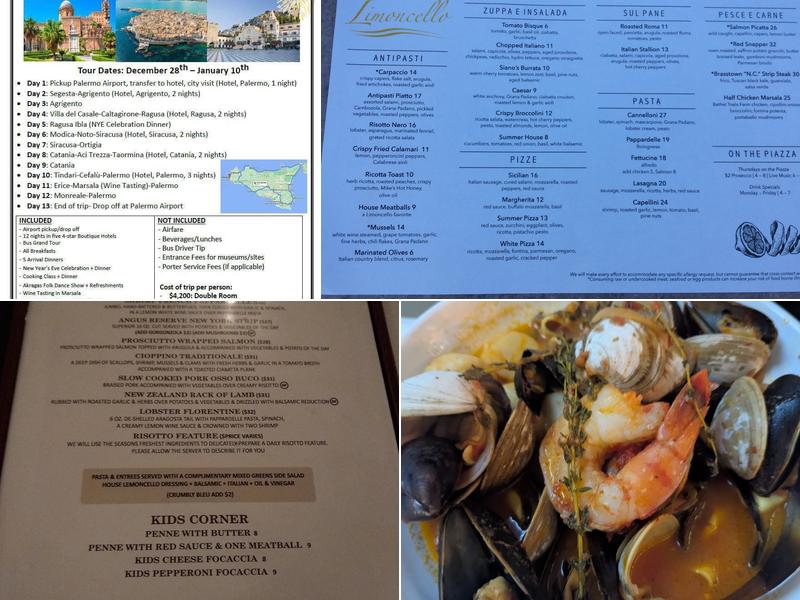 Lemoncello Italian Restaurant & Bar Menu