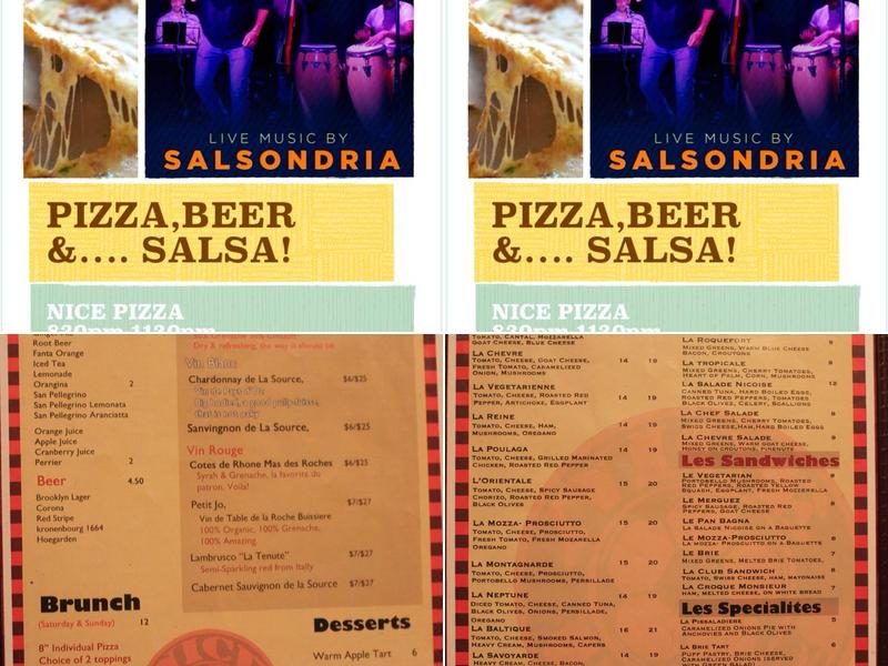 Nice Pizza Menu