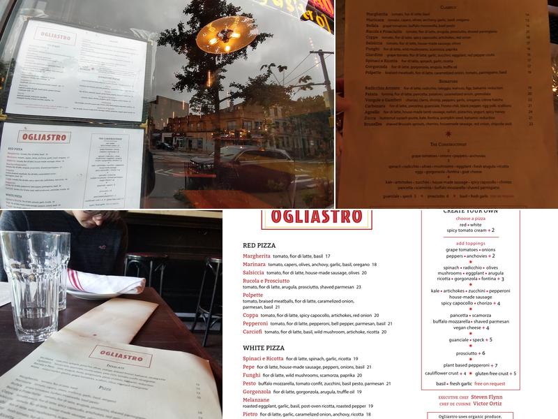 Ogliastro Pizza Bar Menu