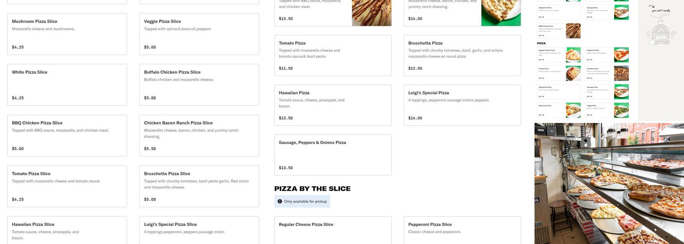 Luigi's Pizzeria Menu