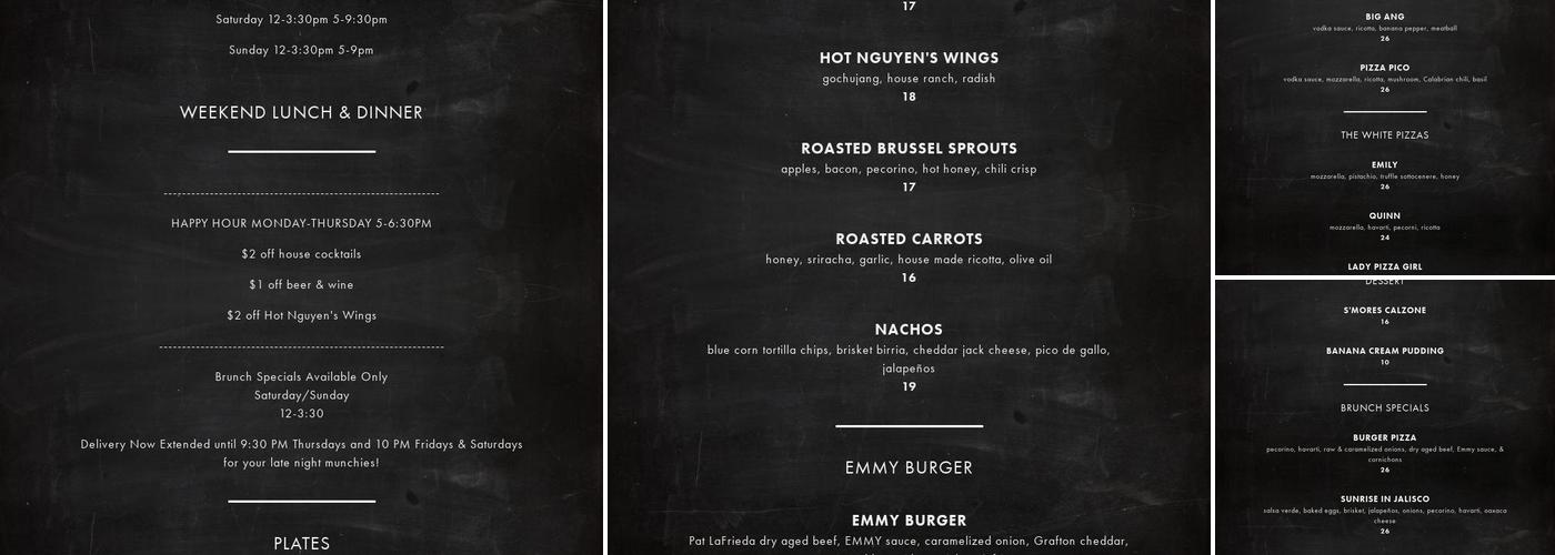 Emily Menu