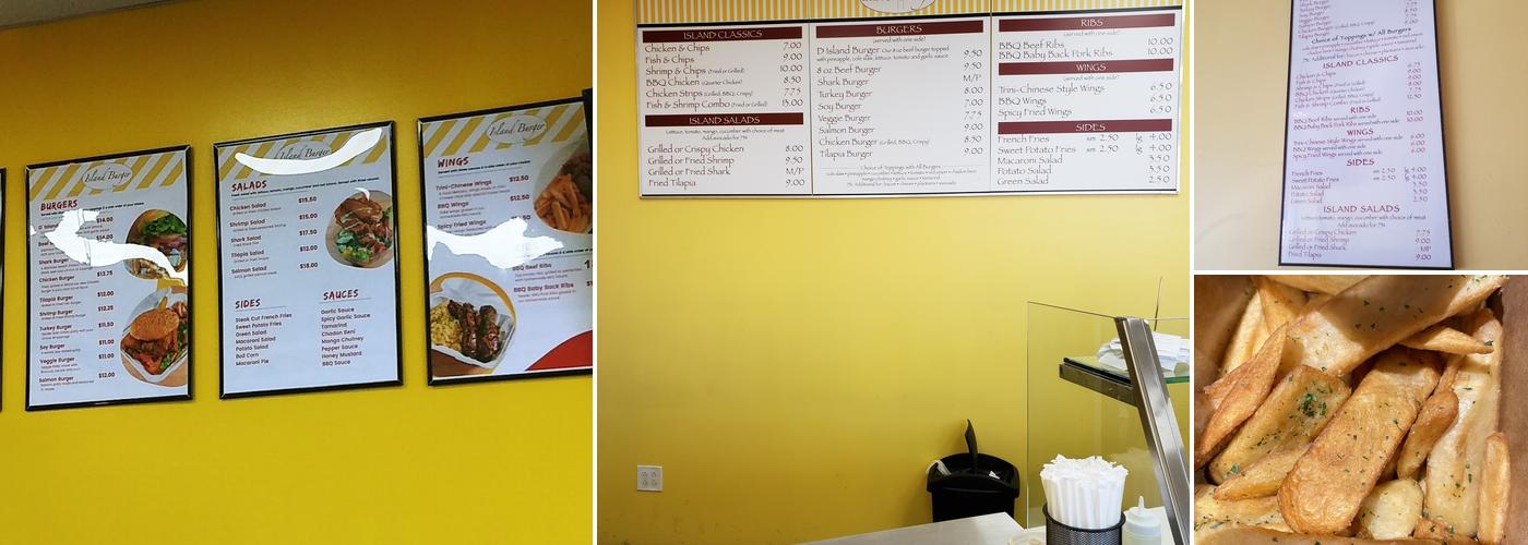 Island Burger Menu