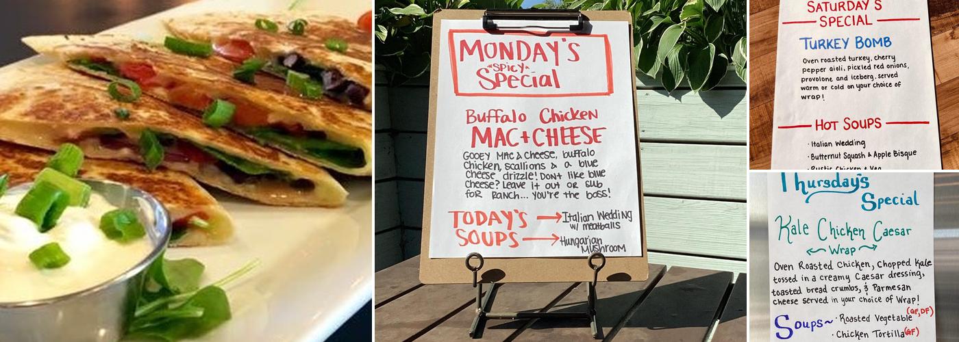 Kate's Simple Eats Menu