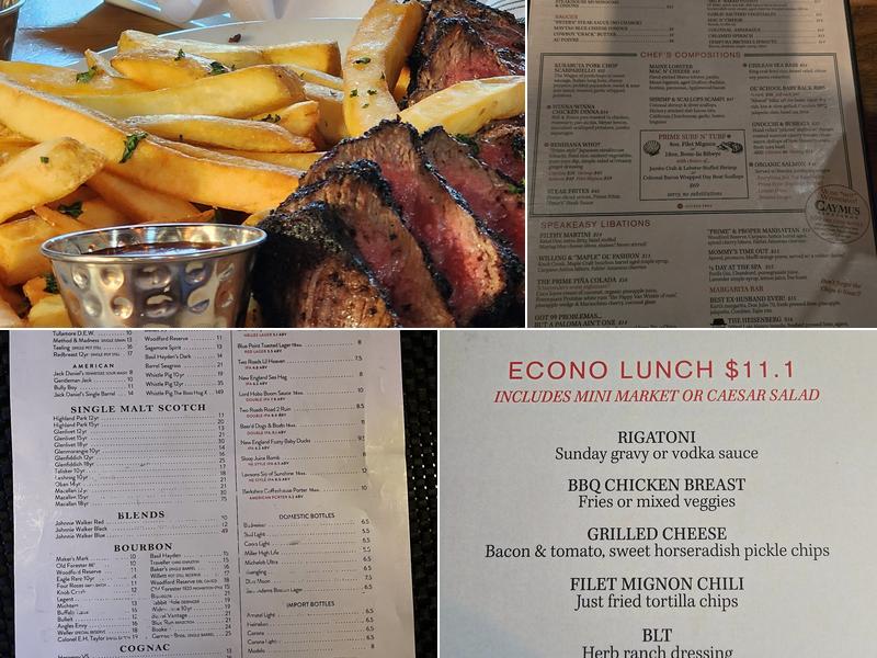 Prime One Eleven Menu