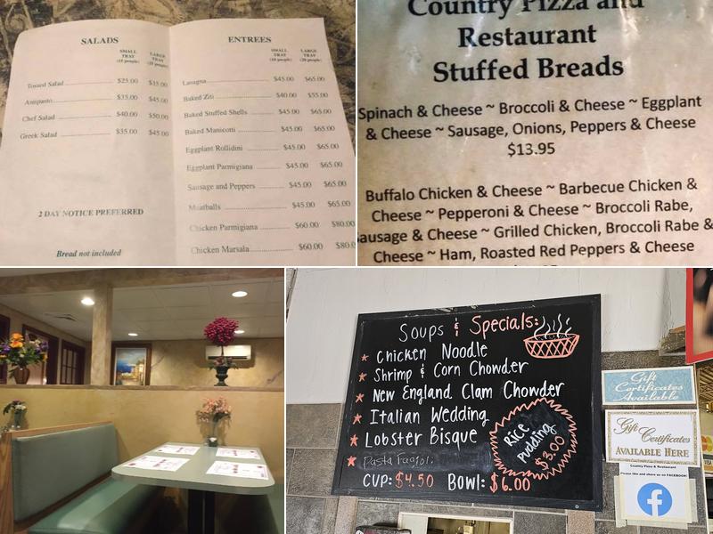 Country Pizza& Restaurant Menu