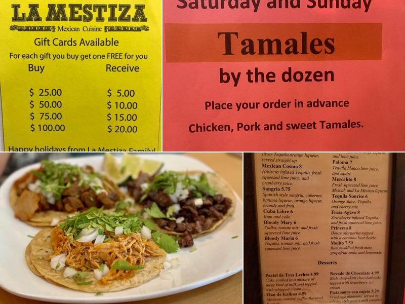 La Mestiza Menu