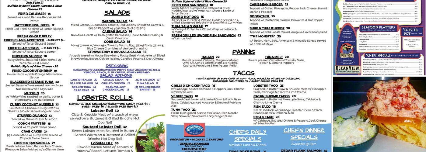 Fishbones Bar & Grille Menu